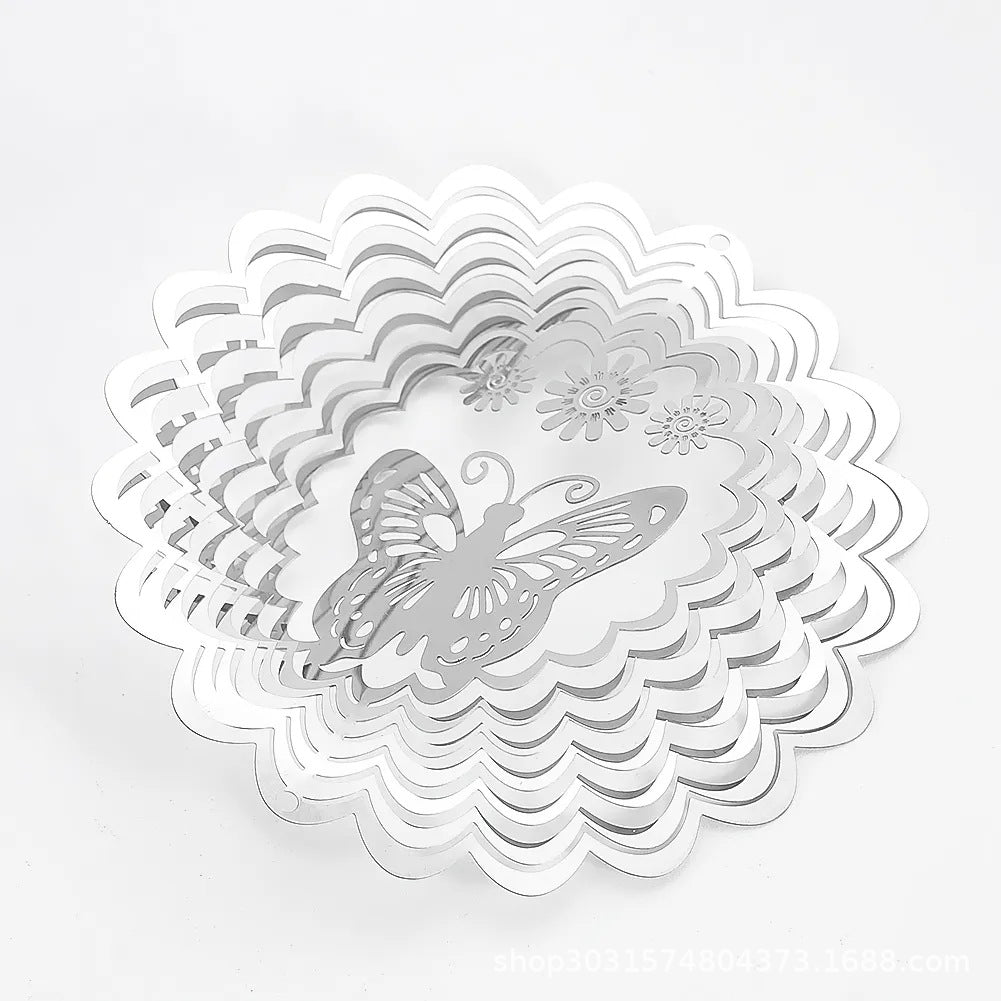 Wholesale Rotating Butterfly Stainless Steel Wind Chimes